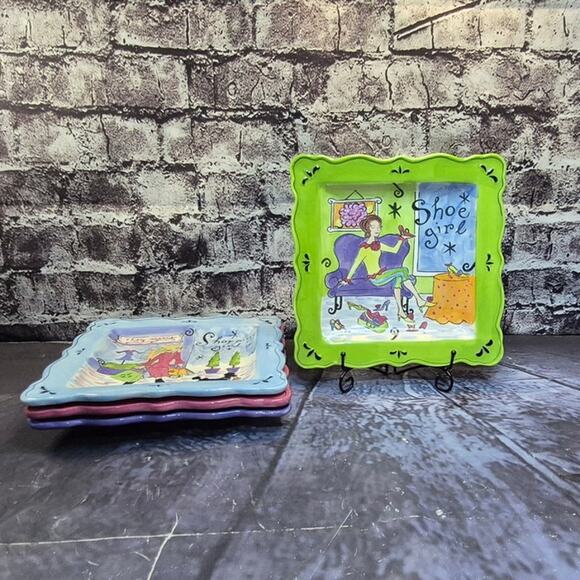 Set of 4  Vintage Plates Certified International Jennifer Brinley Collection - Picture 3 of 9